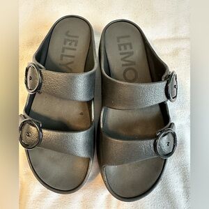 Lemon Jelly platform sandals